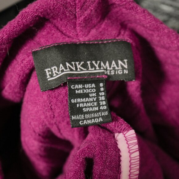 Fuchsia Belted Off the Shoulder Sweater 🍇 FRANK LYMAN - Picture 7 of 8